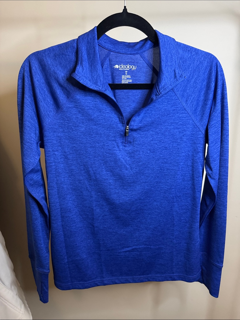 Ideology Women’s Royal Blue Quarter-Zip Pullover with thumb holes!